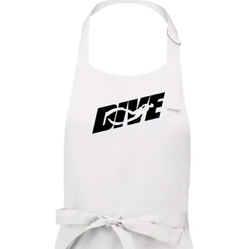 Kuchyňská zástěra Freediving - Dive - Pánská zástěra na vaření - Univerzální velikost ( Bílá )