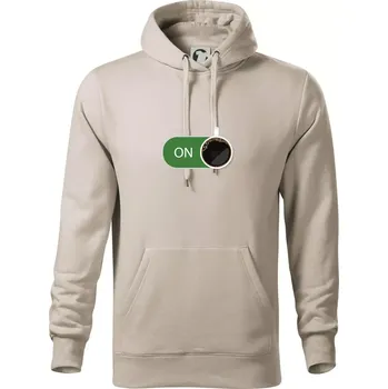 Pánská mikina Káva ON - Mikina pánská Cape s kapucí - L ( Ledově šedá )