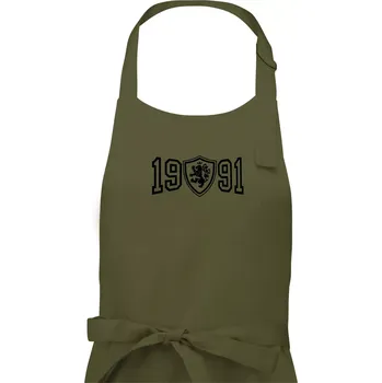 Kuchyňská zástěra Narozeninový motiv - znak - 1991 - Pánská zástěra na vaření - Univerzální velikost ( Khaki )