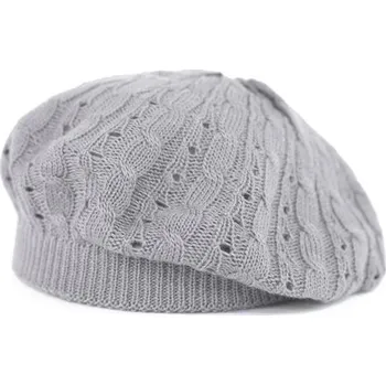 Čepice Dámský romantický baret Ažur Šedý Artofpolo 97k-cube