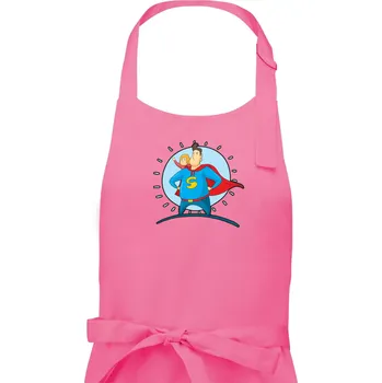 Kuchyňská zástěra Táta superman - holka - Dámská zástěra na vaření - Univerzální velikost ( Růžová )