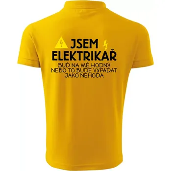 Pánská košile Jsem elektrikář - nehoda - Polokošile pánská Pique Polo 203 - 4XL ( Žlutá )