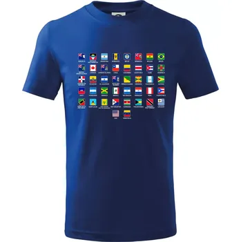 Vlajky států - Amerika - Tričko dětské bavlněné - 98 cm / 2 roky ( Královská modrá )