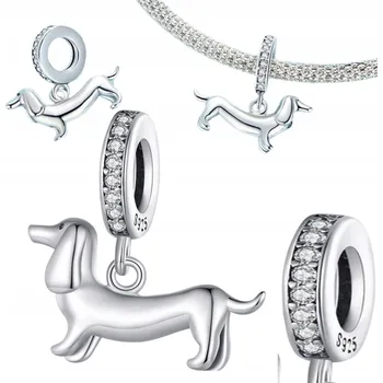 Přívěsek JEZEVČÍK pes pejsek mazlíček přívěsek charms stříbro s925