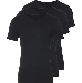 Pánské tričko LIVERGY® Pánské spodní triko, 3 kusy ("V" výstřih, černá, 4/S)