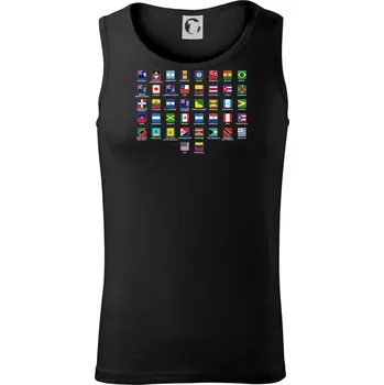 Vlajky států - Amerika - Tílko pánské Core - XL ( Černá )