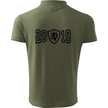 Pánská košile Narozeninový motiv - znak - 2019 - Polokošile pánská Pique Polo 203 - 4XL ( Khaki )
