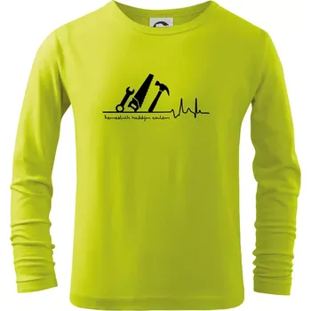 Chlapecké oblečení Ekg řemeslník každým coulem - Triko dětské Long Sleeve - 134 cm/8 let ( Limetková )