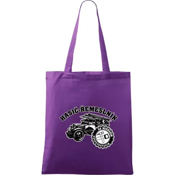 Hasič řemeslník - Taška bavlněná - 42 x 38 cm ( Fialová )