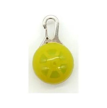 Přívěsek Přívěšek na obojek BEZPEČNOSTNÍ SVÍTÍCÍ LED - ŽLUTÝ