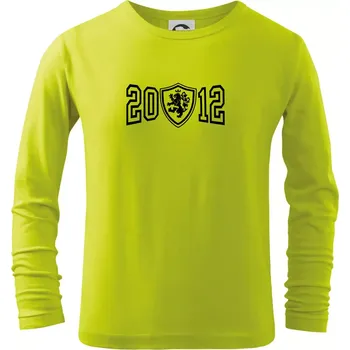Chlapecké tričko Narozeninový motiv - znak - 2012 - Triko dětské Long Sleeve - 134 cm/8 let ( Limetková )