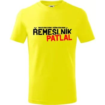 Chlapecké tričko Řemeslník patlal - Tričko dětské bavlněné - 98 cm / 2 roky ( Citrónová )