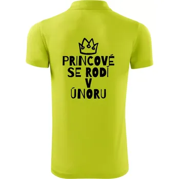 Pánská košile Princové se rodí v únoru - Polokošile Victory sportovní (dresovina) - 2XL ( Limetková )