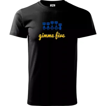 Gimme five - barevné - Triko extra velké (5-8XL) - 6XL ( Černá )