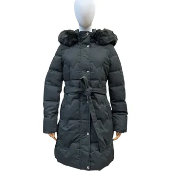 Dámský kabát Zimní bunda s vázáním MELIE WM355 barva: zelená-khaki, velikost: 40