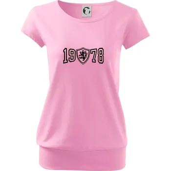 Dámské tričko Narozeninový motiv - znak - 1978 - Volné triko city - S ( Růžová )