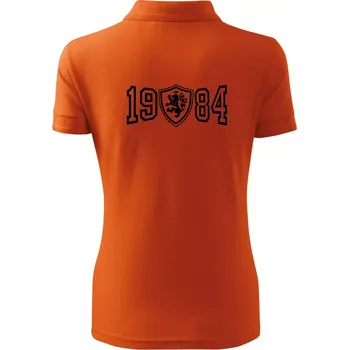 Dámské tričko Narozeninový motiv - znak - 1984 - Polokošile dámská Pique Polo - XS ( Oranžová )