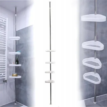 Koupelnový nábytek Teleskopická koupelnová police ZAC WHITE 260 cm