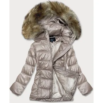 Dámská cargo bunda Dámská prošívaná bunda béžová na přechodné období, odstíny béžové 46 i392_21400-R