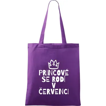 Princové se rodí v červenci - Taška bavlněná - 42 x 38 cm ( Fialová )