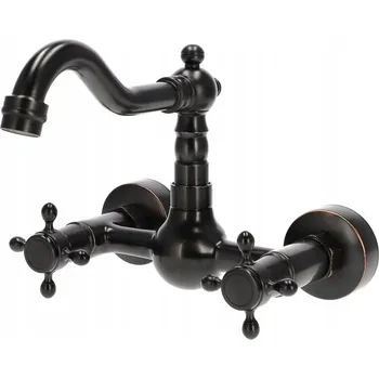 Vodovodní baterie Nástěnná umyvadlová baterie SEART York černá