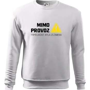 Pánská mikina Mimo provoz - trpělivost byla zlomena - Mikina Essential pánská - S ( Bílá )