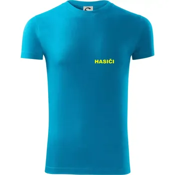 Pánské tričko Hasiči název samostatný - Viper FIT - Pánské zůžené tričko - L ( Světlý tyrkys )