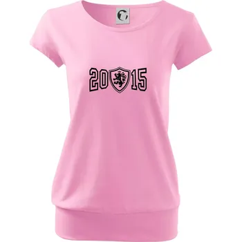 Dámské tričko Narozeninový motiv - znak - 2015 - Volné triko city - S ( Růžová )