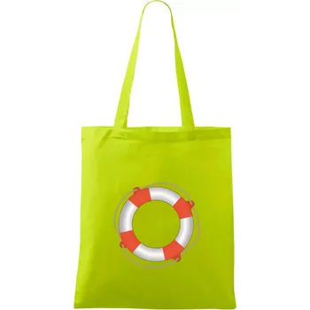 Záchranný kruh - Taška bavlněná - 42 x 38 cm ( Limetková )