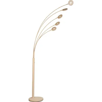 Lampička FISCHER & HONSEL LED stojací lampa Dent, písková barva, výška 225 cm, CCT, 5-flg. písek 5 x 7,5 W LED - Doprava zdarma