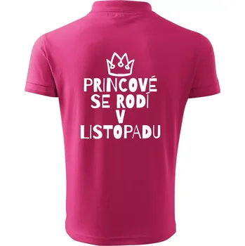 Pánská košile Princové se rodí v listopadu - Polokošile pánská Pique Polo 203 - 5XL ( Purpurová )
