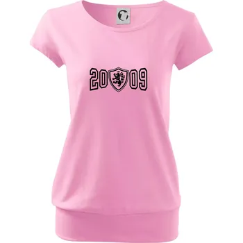 Dámské tričko Narozeninový motiv - znak - 2009 - Volné triko city - S ( Růžová )