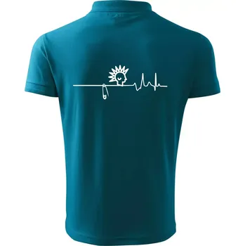 Pánská košile Ekg punk - Polokošile pánská Pique Polo 203 - 3XL ( Tmavý tyrkys )