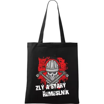 Zlý a starý řemeslník - Taška bavlněná - 42 x 38 cm ( Černá )
