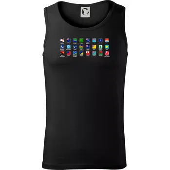 Vlajky států - Oceánie - Tílko pánské Core - L ( Černá )