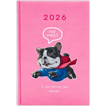 Kalendář Knižkový kalendář 2026 A5 FunnyCase modrý