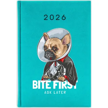 Kalendář Knižkový kalendář 2026 A5 FunnyCase modrý