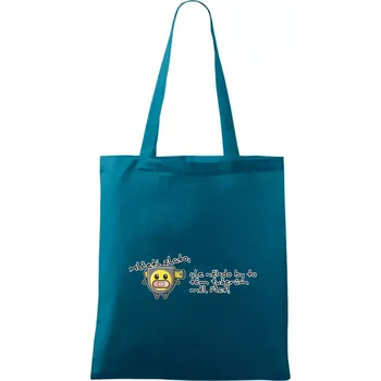 Mlčeti zlato - fušeři - Taška bavlněná - 42 x 38 cm ( Petrolejová )