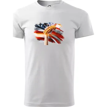 USA BBQ hot dog - Triko extra velké (5-8XL) - 7XL ( Bílá )