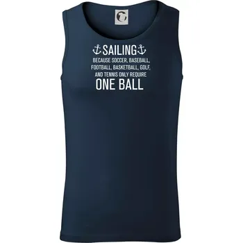 Sailing beacause one ball - Tílko pánské Core - 2XL ( Námořní modrá (velmi tmavá - téměř černá) )