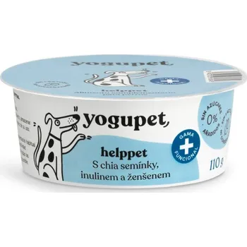 Pamlsek pro psa YOGUPET jogurt pro psy Helppet s chia semínky, inulinem a ženšenem 110g