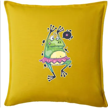 Polštář Žabka baletka - Polštář 50x50 - 50x50 - Pouze potah ( Žlutá )