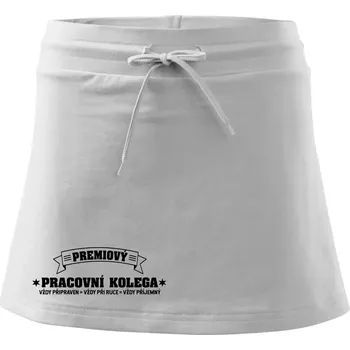 Dámská sukně Prémiový pracovní kolega - Sportovní sukně - two in one - XS ( Bílá )