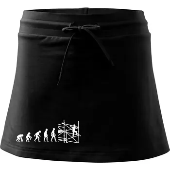 Dámská sukně Evoluce lešení - Sportovní sukně - two in one - M ( Černá )