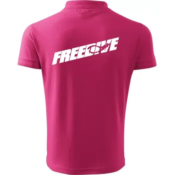 Pánská košile Freedive - nápis s potápěčem - Polokošile pánská Pique Polo 203 - 4XL ( Purpurová )
