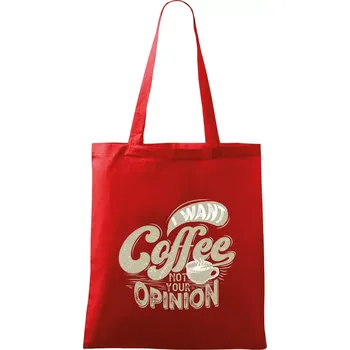 Nákupní taška Coffee opinion - Taška bavlněná - 42 x 38 cm ( Červená )