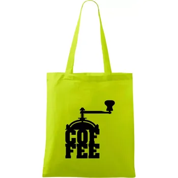 Coffee mlýnek - Taška bavlněná - 42 x 38 cm ( Limetková )