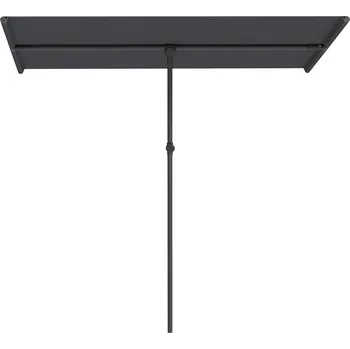 Zahradní altán Outsunny slunečník otočný o 180 stupňů Výškově nastavitelný zahradní slunečník s hliníkovou tyčí 150x205cm Tmavě šedý