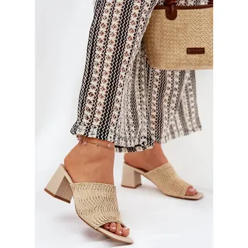 Dámské sandále Pantofle s proužkem Step in style – sloupkový podpatek, 38 i240_210782_2:38