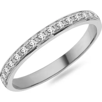 Prsten Dámský snubní prsten s lab-grown diamanty 2,3 mm, bílé zlato IZKR018A-F-LG + dárkové balení LUXUS zdarma